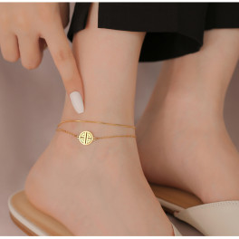 Double Layer Round Anklet
